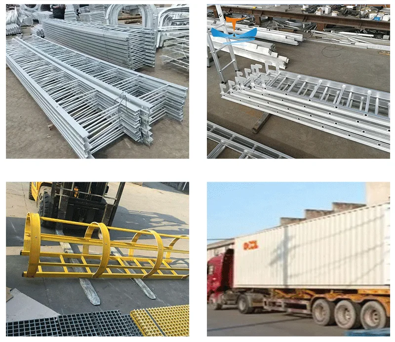 الصناعية في الهواء الطلق العمودي قفص القط سلم الألومنيوم السلامة النار الوصول الحديد الزهر الدرج داخلي في الهواء الطلق قفص عمودي سلم #3