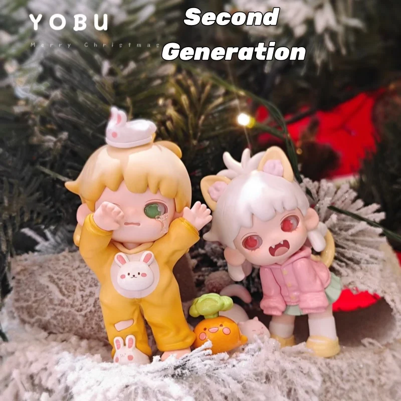 Blind Box Authentic Yobu Second Generation Life First Experience Series Cute Figurine Handmade Mystery Box Desktop Ornament Gift