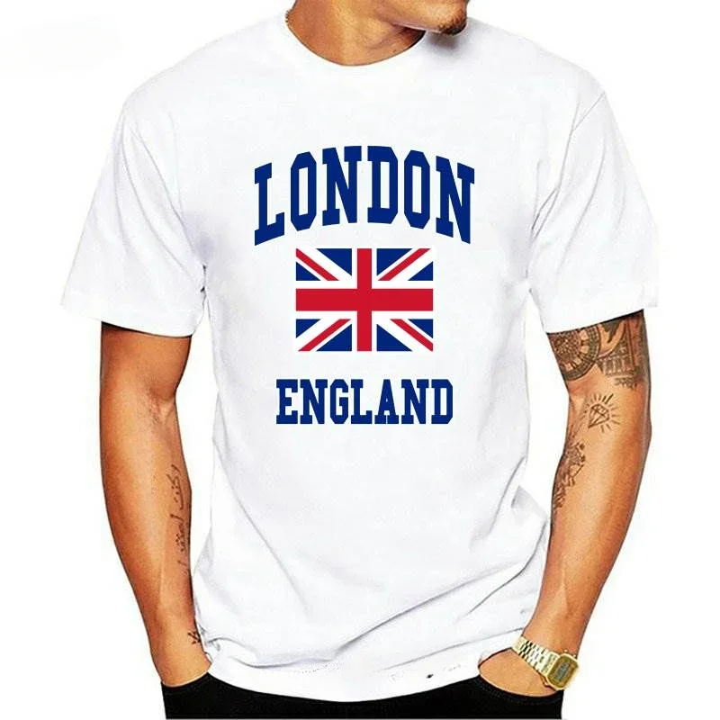 New England London Man Printed T-shirt Flag Britian Union Vintage Unisex Adult Gift Woman Top Classic Aesthetic Ropa Hombre