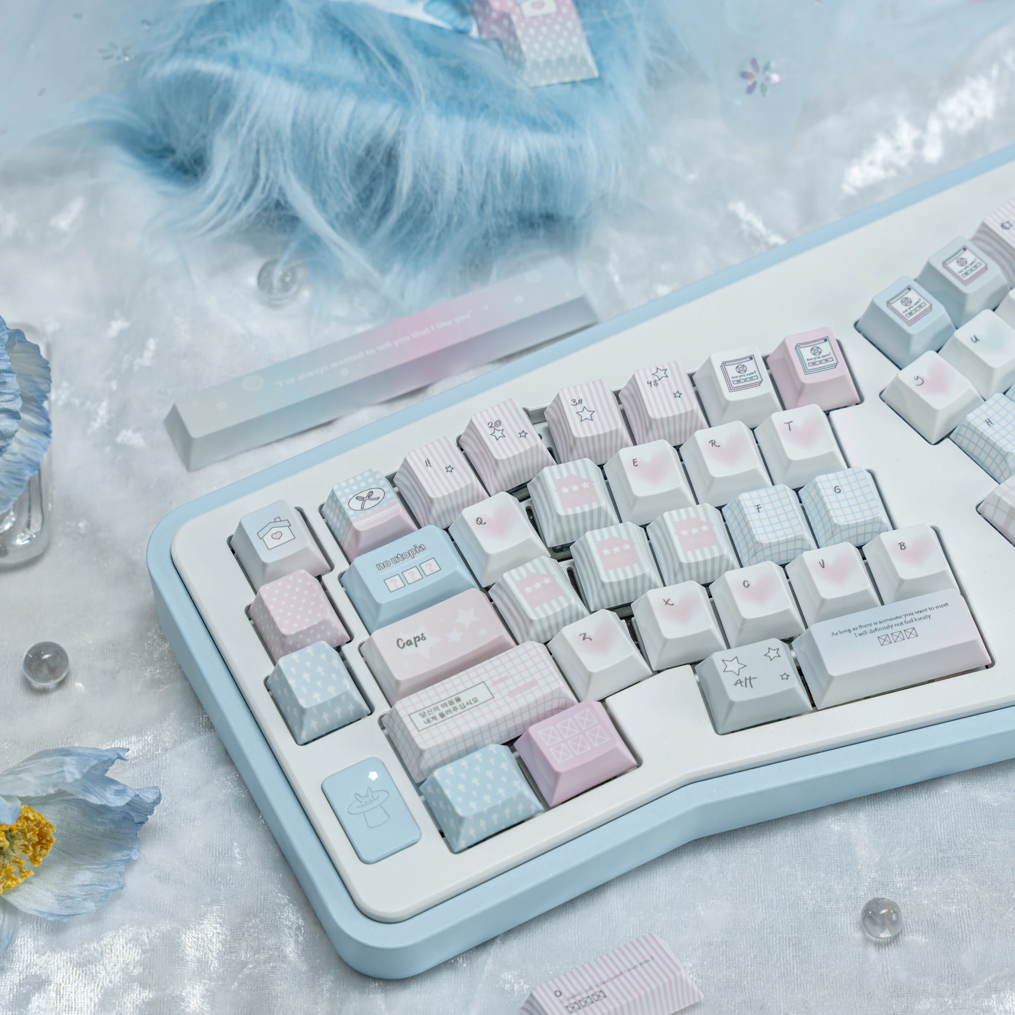 Original First Love Keycaps Cherry Profile PBT Dye Sublimation Keycap For MX Switch Mechanical Keyboard Gaming Office Girls Gift