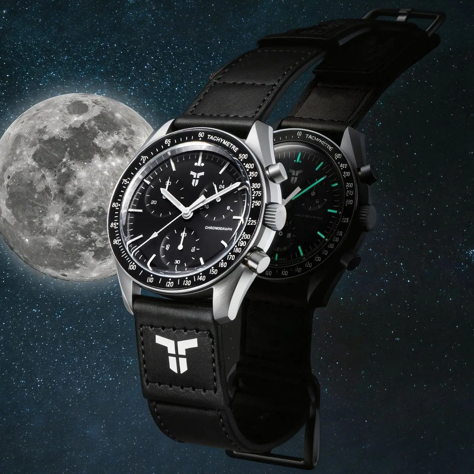 

Tyberley Men's Classic Moon Watches 2026 New Luxury Quartz Watch For Men Speed Chronograph Japan VR34 Movt Stainless steel Watch