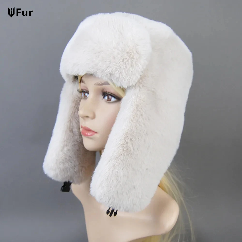 

Women Bomber Hat Pilot Trooper Cap Mens Faux Cashmere Hat Russian Ushanka Earflap Warm Caps Winter Snow Ski Hats