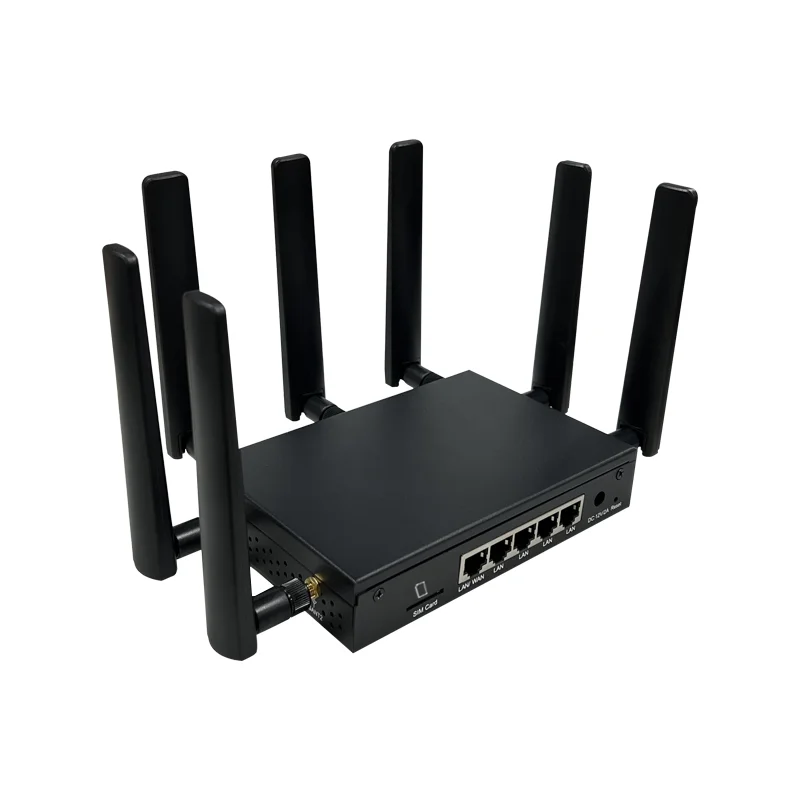 Router Luar Ruangan 5G NR Asli Tidak Terkunci WiFi6 4G LTE 5G CPE Router dengan Slot Sim