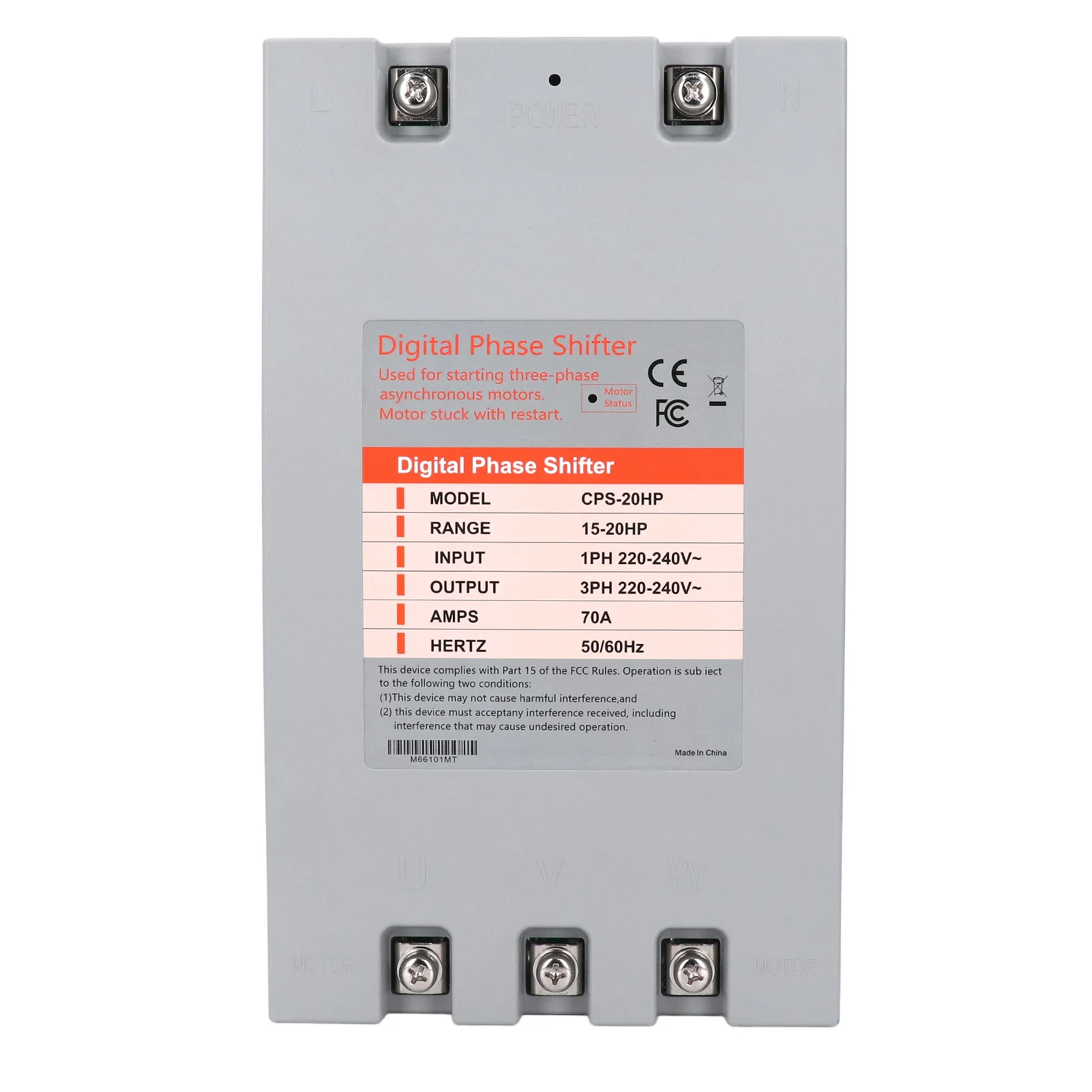 

Single to 3 Phase Converter 15-20 Horsepower 11-15KW Range Accurate Compact Industry Digital Phase Shifter 220-240V AC