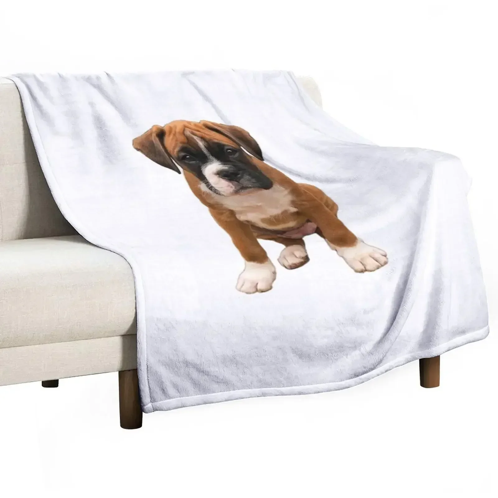 Boxer Cute Puppy Dog Throw Blanket Bed Fashionable Summer Blankets