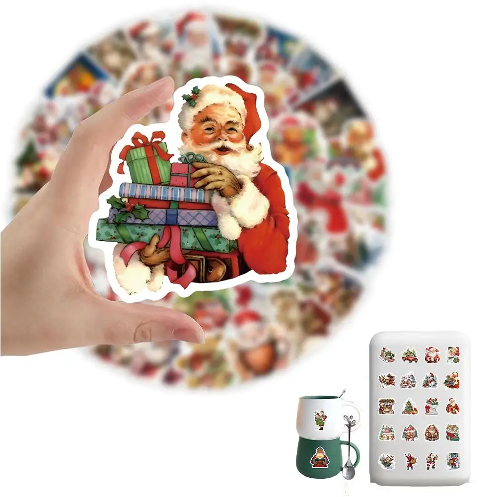 زجاجة عيد الميلاد شارات بسيطة ملصقات لطيف المواد الجمالية جدار الثلاجة الكمبيوتر المحمول دفتر الهاتف حقيبة ملصق ﻿   Q3L8