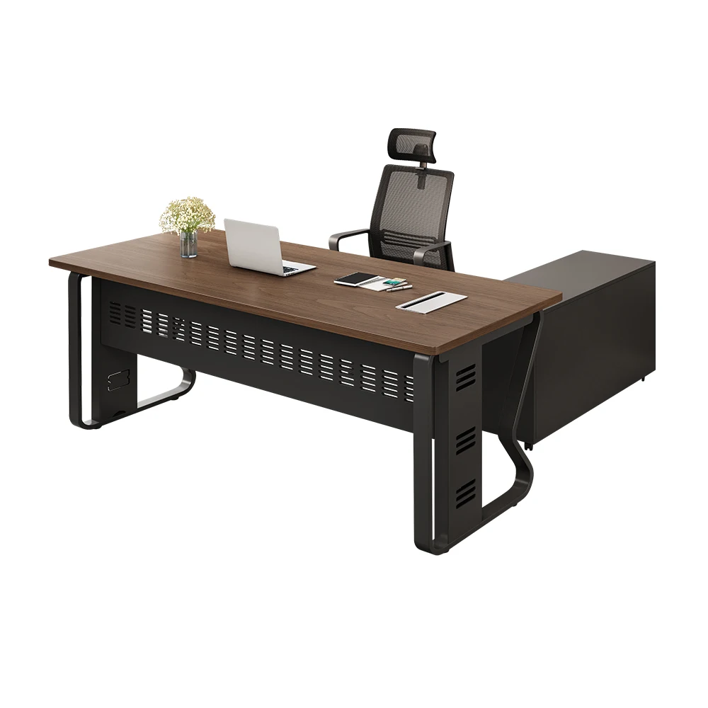 Factory Direct Wholesale Luxury Modern Wooden Boss Desk Manager Office Table Design