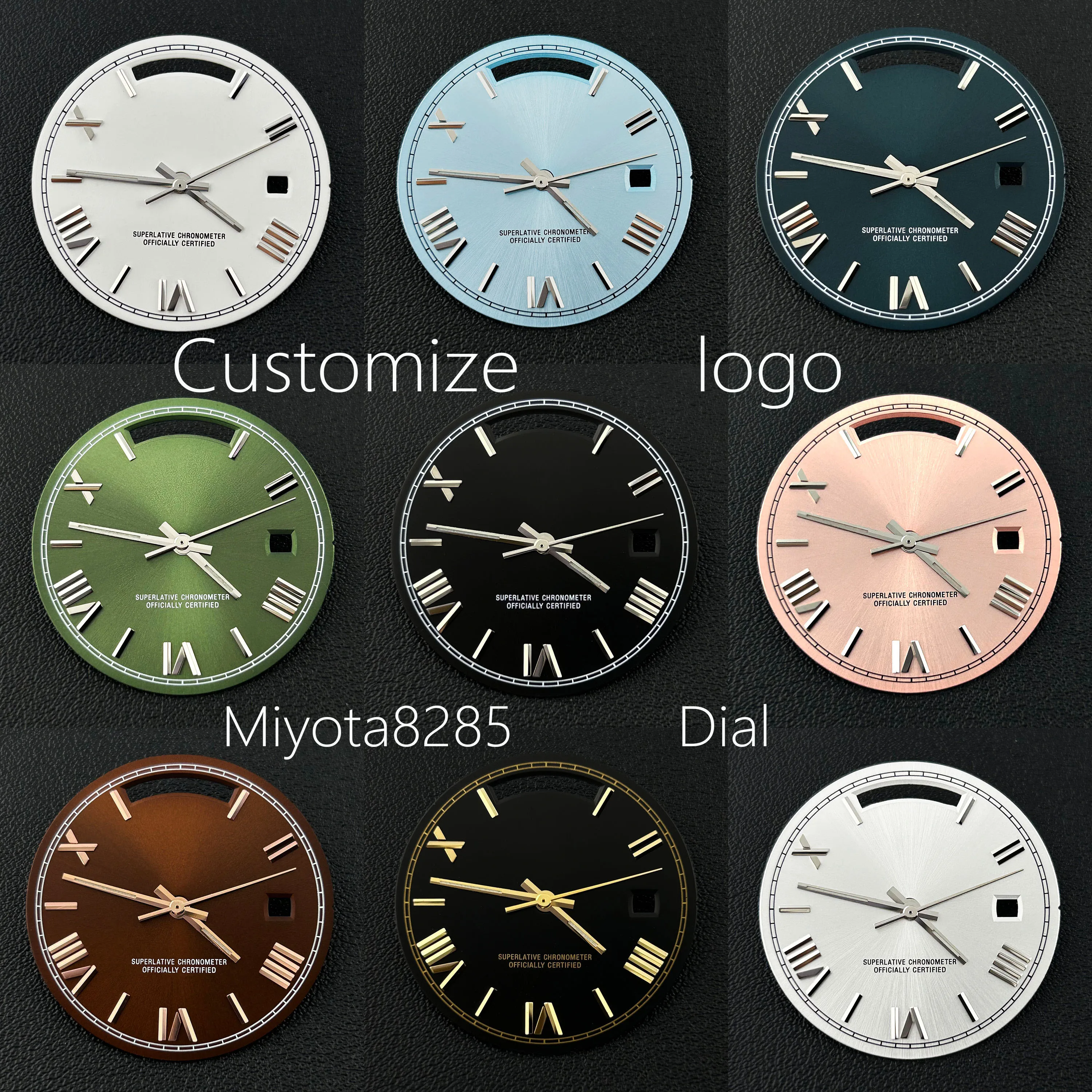 

Miyota 8285 Dial Man's Watch dial Roman dial Customize logo 31mm dial miyota 8285 movement watch accessories repair tool