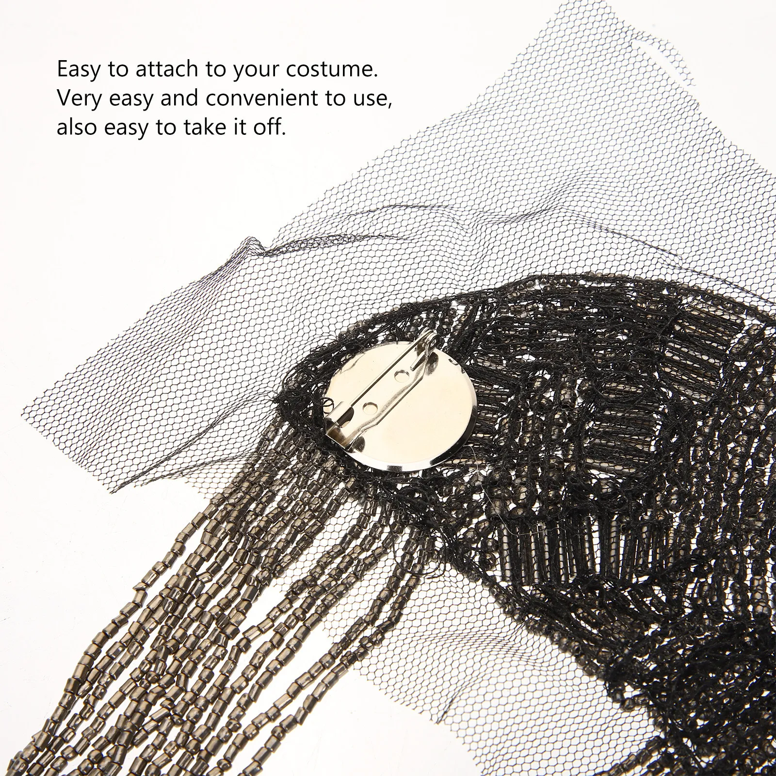 

2Pcs Vintage Tassel Brooch Pin Decorative Shoulder Epaulets for Costume Uniform Fancy Dress Party Accessory Women Suit