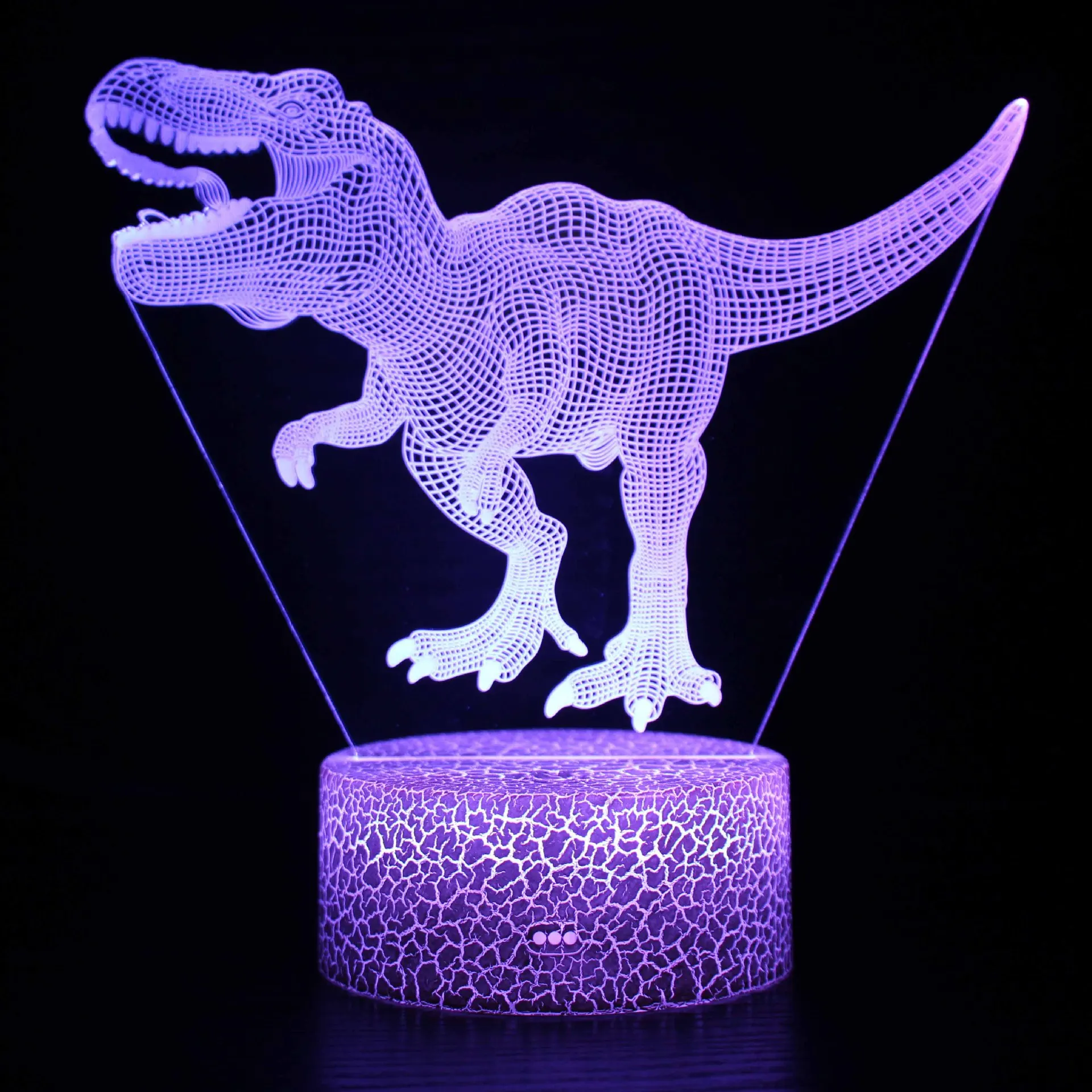 3D Dinosaur Lamp for Boys Acrylic Led Night Light Kids Room 7 Colors Changing Nightlight Child Dinosaur Gifts Toys for Birthday