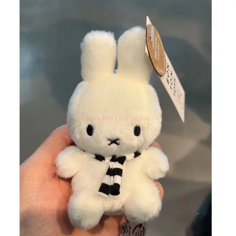 2024 New Hot Kawaii Miffys Keychain Pendant Cute Striped Rabbit Doll Bag Accessories Cartoon Anime Decoration Girl Birthday Gift