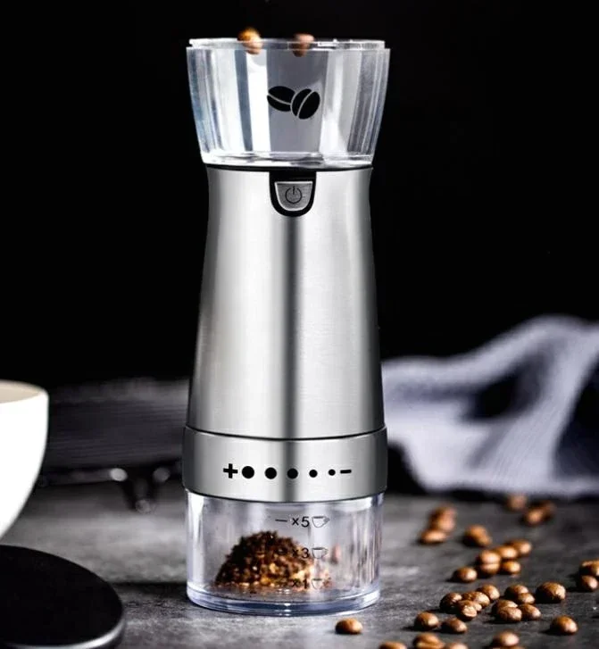 Новая индивидуальная портативная USB перезаряжаемая беспроводная электрическая кофемолка с керамическими жерновами