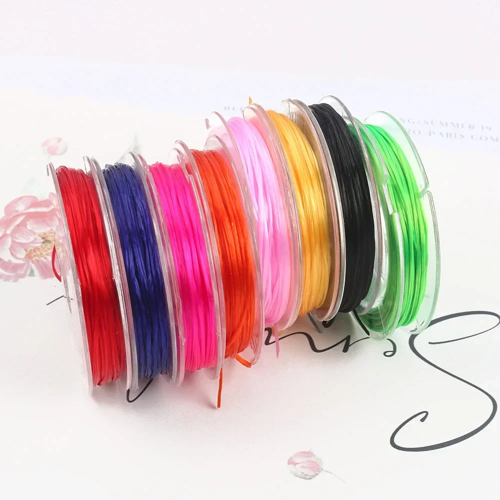 0.8mm Transparent Crystal Elastic Line Rubber Stretchy Cord For Jewelry bracelet Making accessories Thread 1 Roll