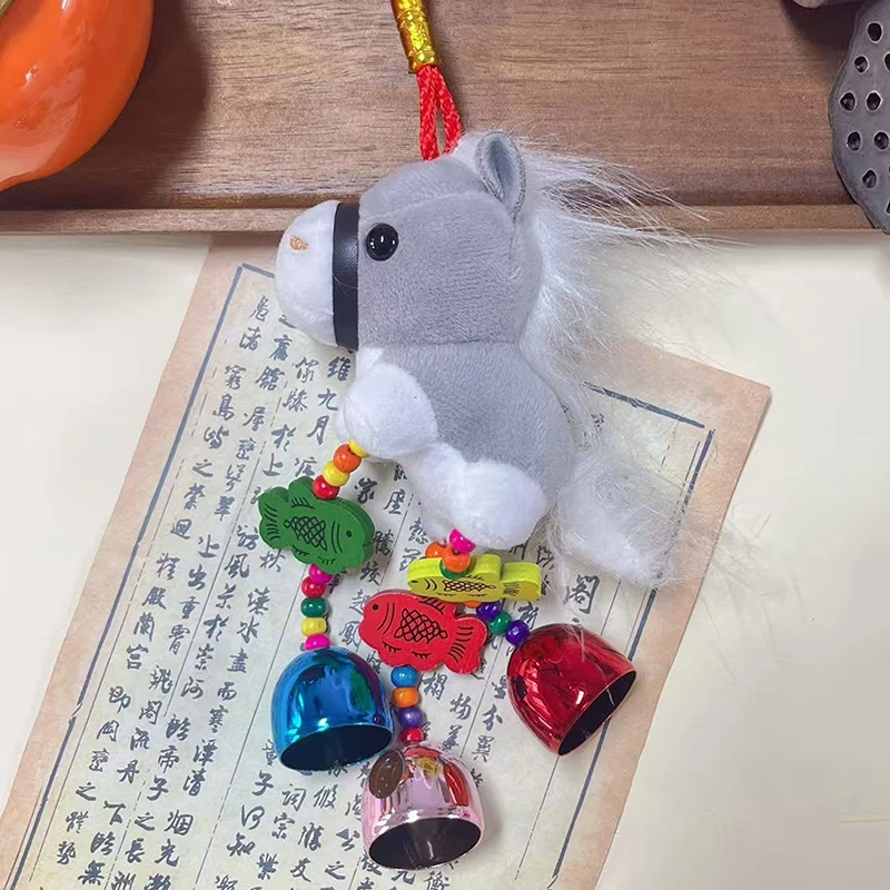 Nette Kreative Sternzeichen Pferd Plüsch-schlüsselanhänger Cartoon Weiche Angefüllte Puppe Schlüsselring Auto Anhänger Rucksack Zubehör Neue Jahr Geschenk