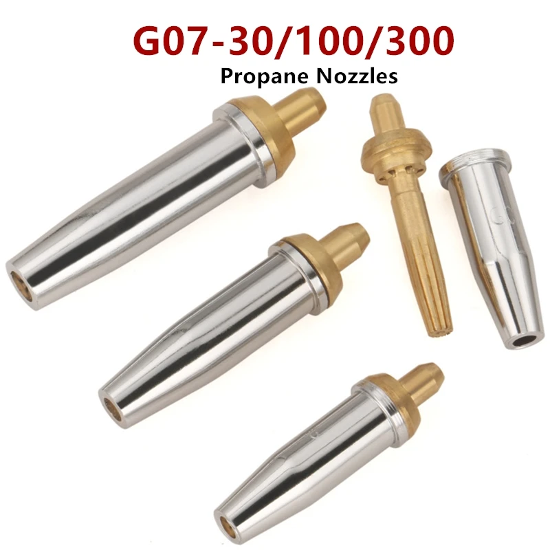 

10pcs G07-30 100 300 Cutting Torch Split Propane Cutting Nozzle Stainless Steel Gas Liquefied Torch Cutting Torch Cutting Nozzle