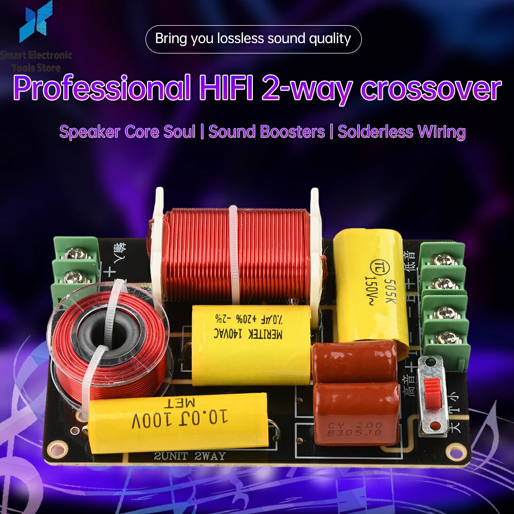 

WEAH-250 2750/2800 Гц 250 Вт 2-полосный делитель частоты аудио Hi-Fi фильтр печатная плата твитер бас кроссовер фильтр