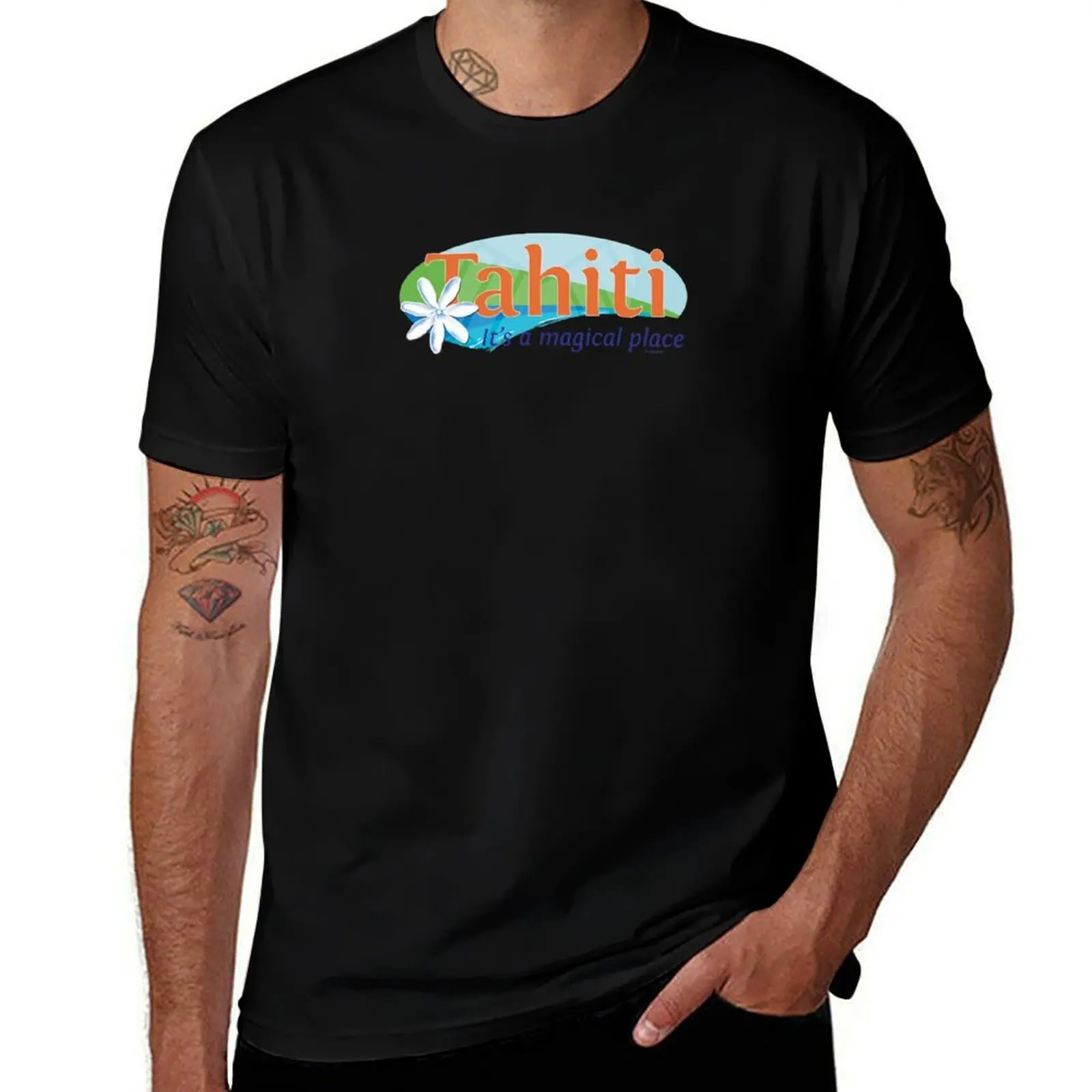 Tahiti, it's a magical place T-Shirt Basic Solid Tee for Daily Use T-Shirt