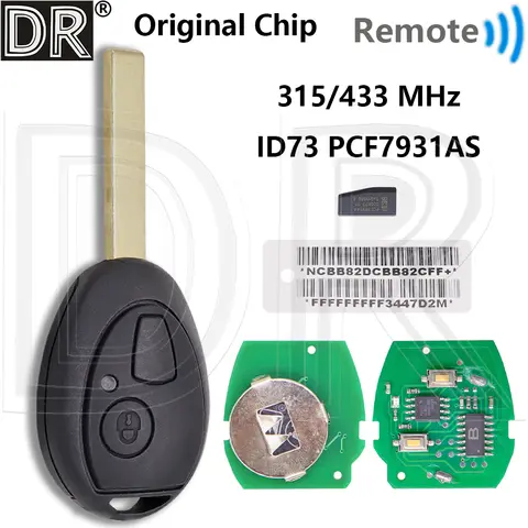 Great NXP ID73 PCF7931AS Chip 315/433MHz With Code Car Remote Key For BMW Mini Cooper R50 R53 MG7 ZT ZR ZS Land Rover 75