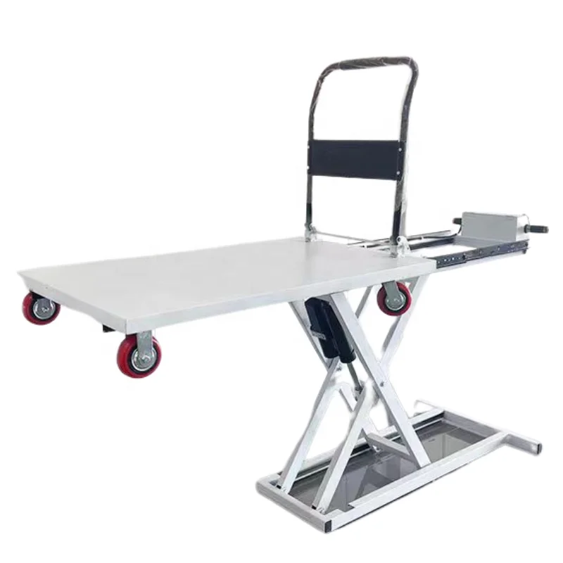 

TLF Construction Industry Hydrulic Mnul Scissor Lift Tble Truck Trolley Pllet Truck with Lifting Pltform Triler Trnsport