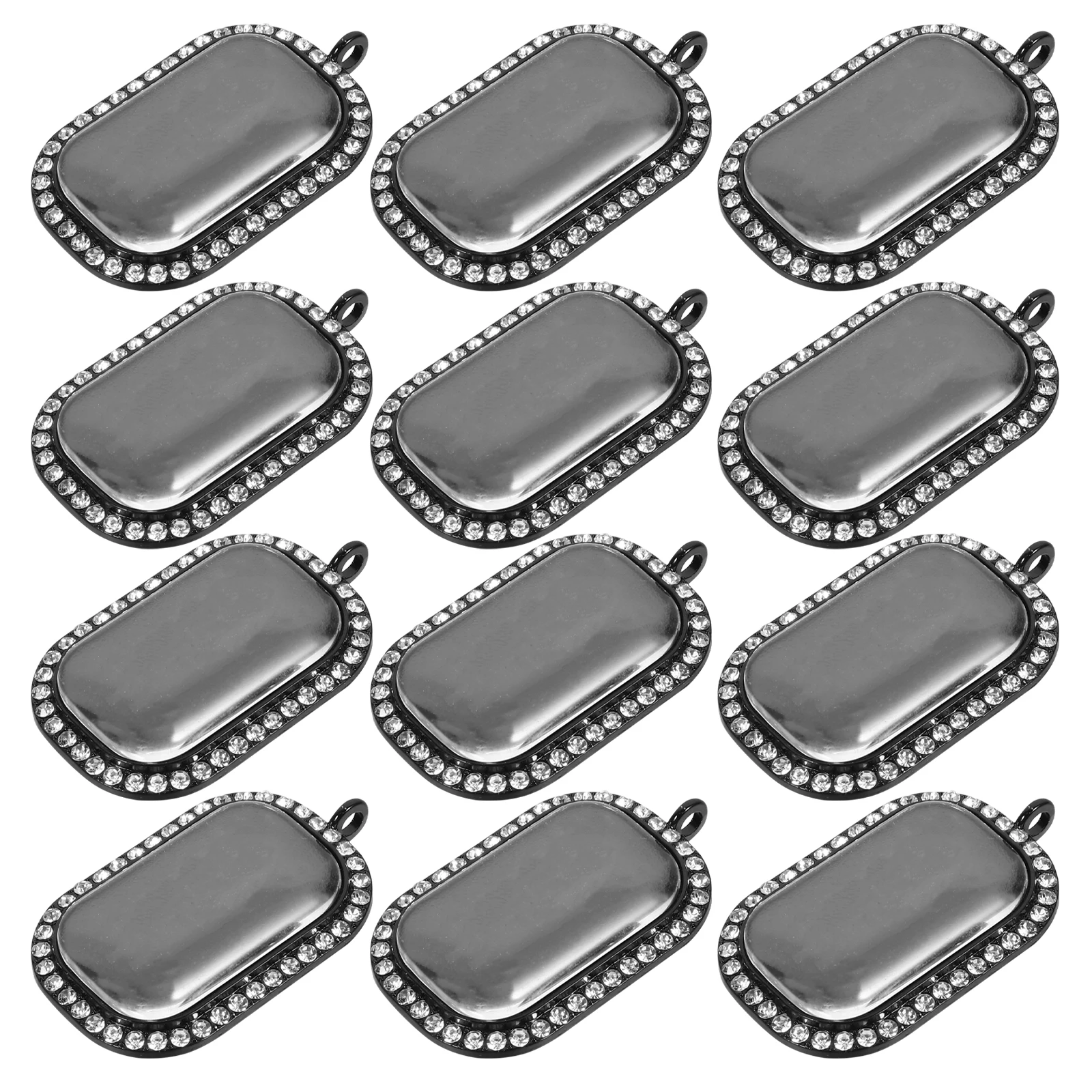 

10 шт., подносы для подвесок из сплава, винтажный металлический поднос для подвесок для ювелирных изделий, аксессуары для рукоделия, стеклянные кабошоны в комплекте