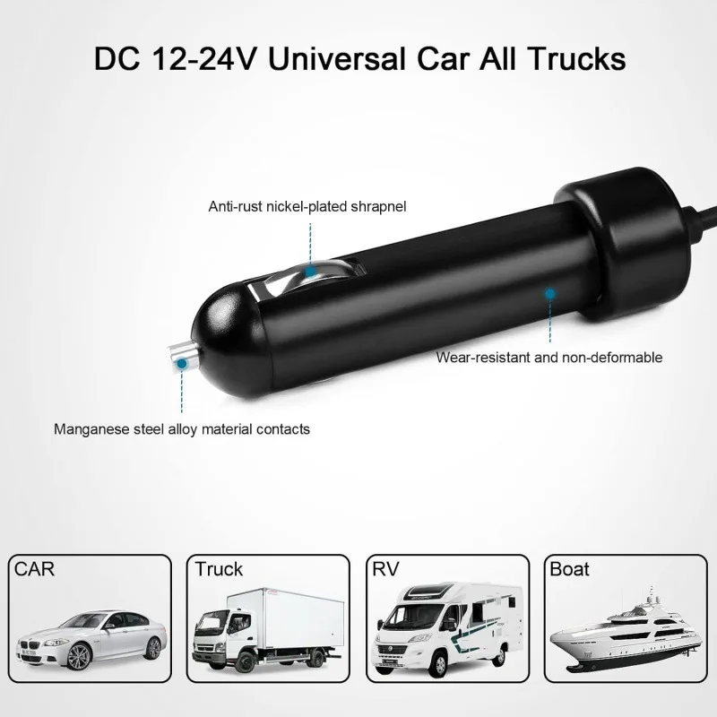 محول شاحن سيارة PD-65W USB Type-C متوافق مع الكمبيوتر المحمول Dell مع MAx10A والإخراج 5V3A 9V3A 20V3.25A FCC CE المعتمد