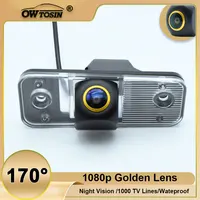 Vehículo AHD 1080P 170 ° Cámara de visión trasera con lente dorada para Hyundai SantaFe (CM) SUV 2005 2006 2007-2012 cámara de respaldo de coche de marcha atrás