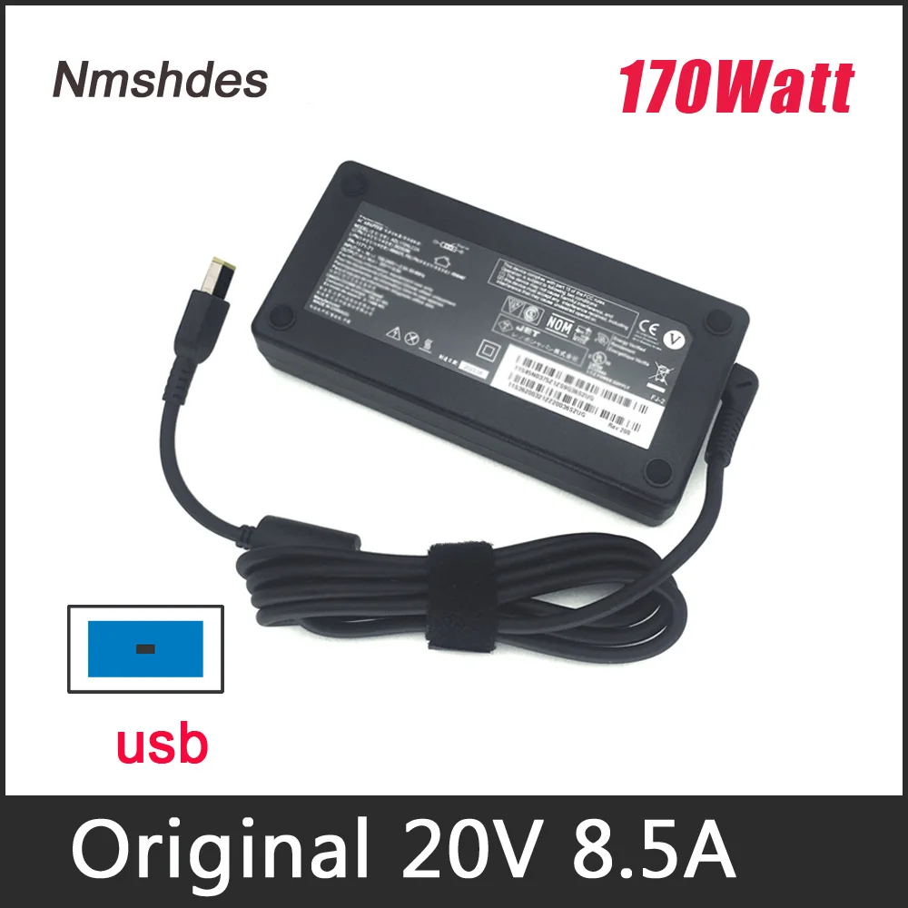 Cargador Adaptador de CA de 170W 20V 8.5A ADL170NLC3A para Ideapad Y720-15IKB, Thinkpad P50 P50S P70 E450 E555 T440 T540p Yoga 15
