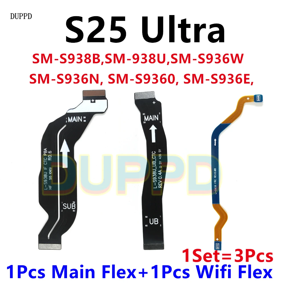 

Соединение антенны сигнала, разъем основной платы, материнская плата и гибкий ЖК-кабель для Samsung Galaxy S25 Ultra S938B S938E S938U S938N