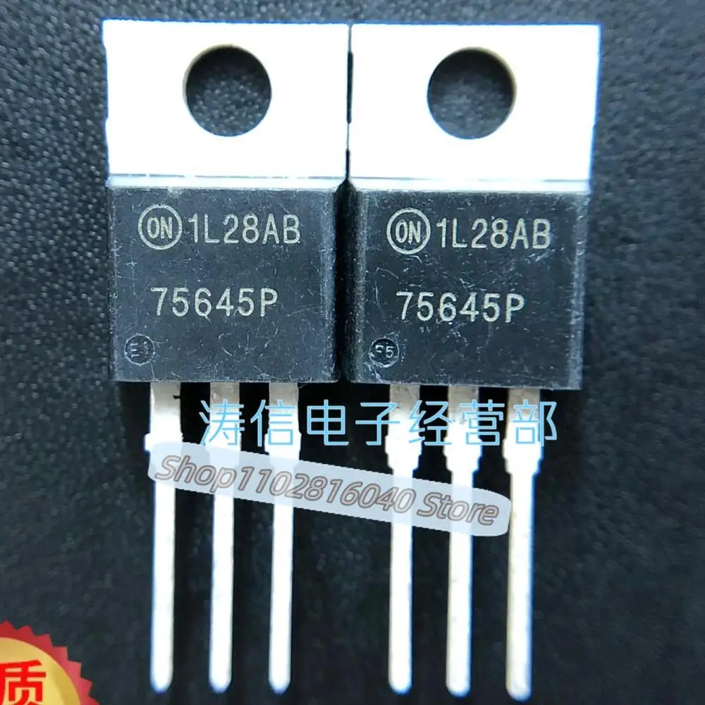 10PCS/Lot HUF75645P3 75645P   TO-220 75A100V Best Quality Imported Original Spot