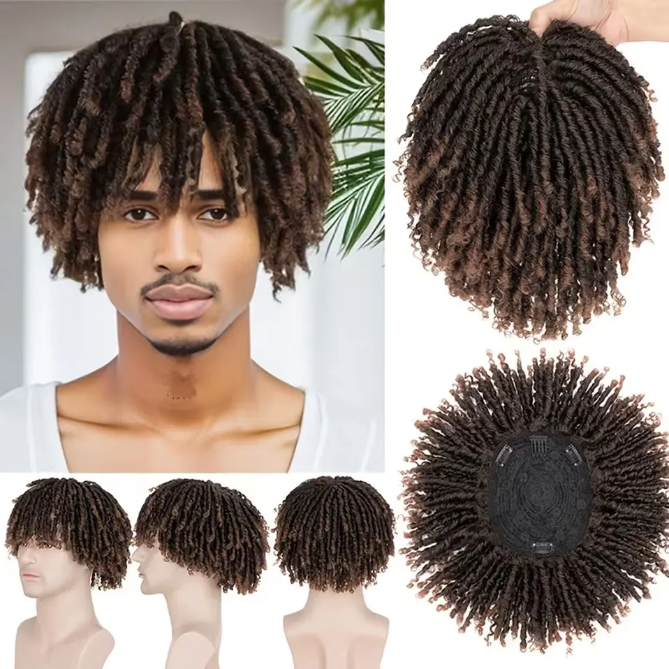 

S-noilite короткий топпер для волос с дредами, парик для мужчин, синтетические дреды, парики для волос, шиньоны, топпер для мужчин с истонченными волосами