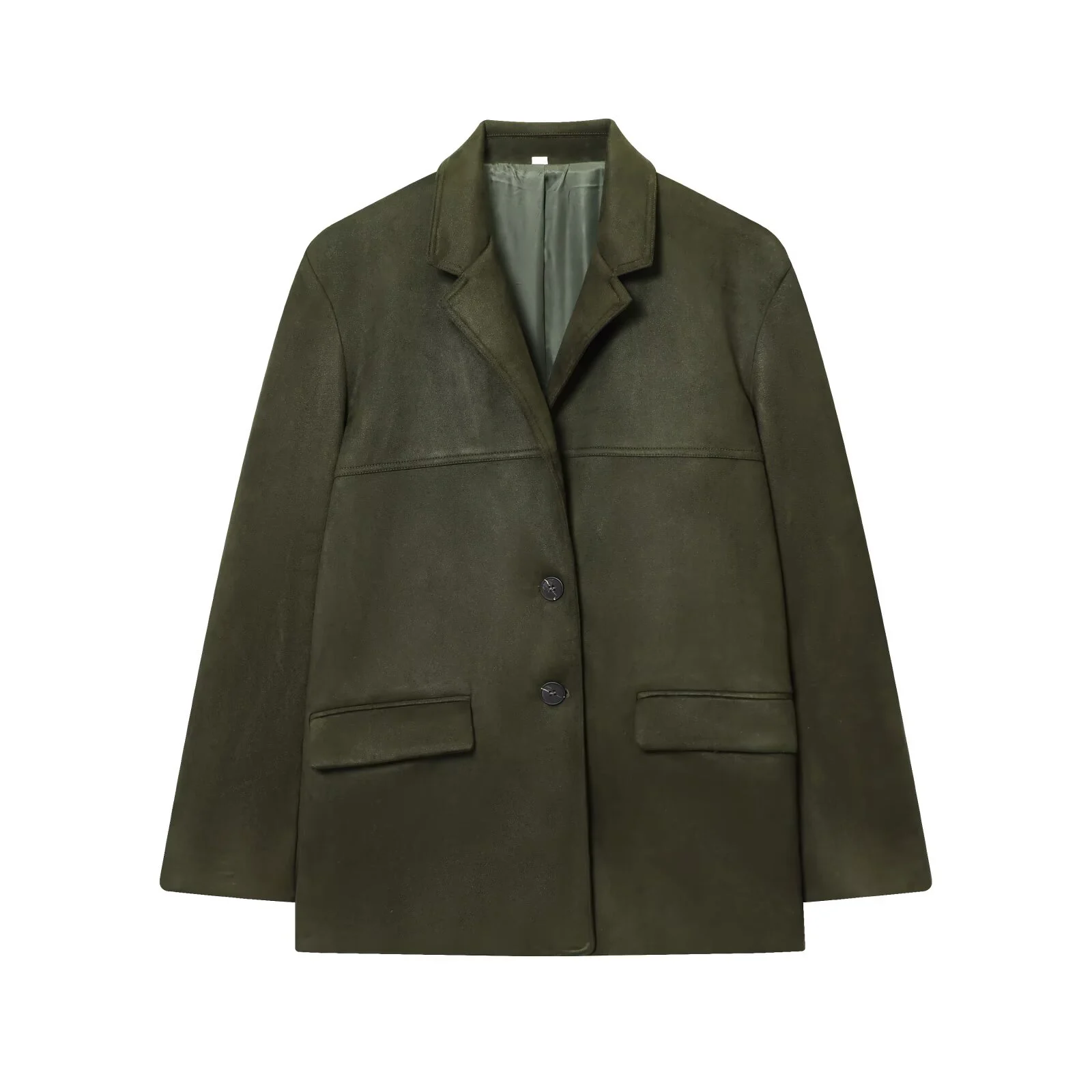 European and American style 2025 autumn new product women's versatile suede effect suit jacket mini shorts set