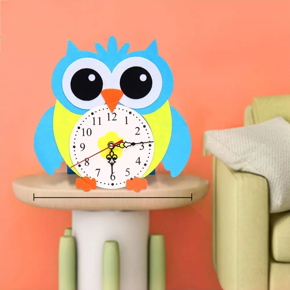 

Nonwoven Fabric Cognition Clocks Toys Cartoon Clock DIY Puzzle DIY Clock Toys Hour Minute Second Time Teaching Aid Kids Gift