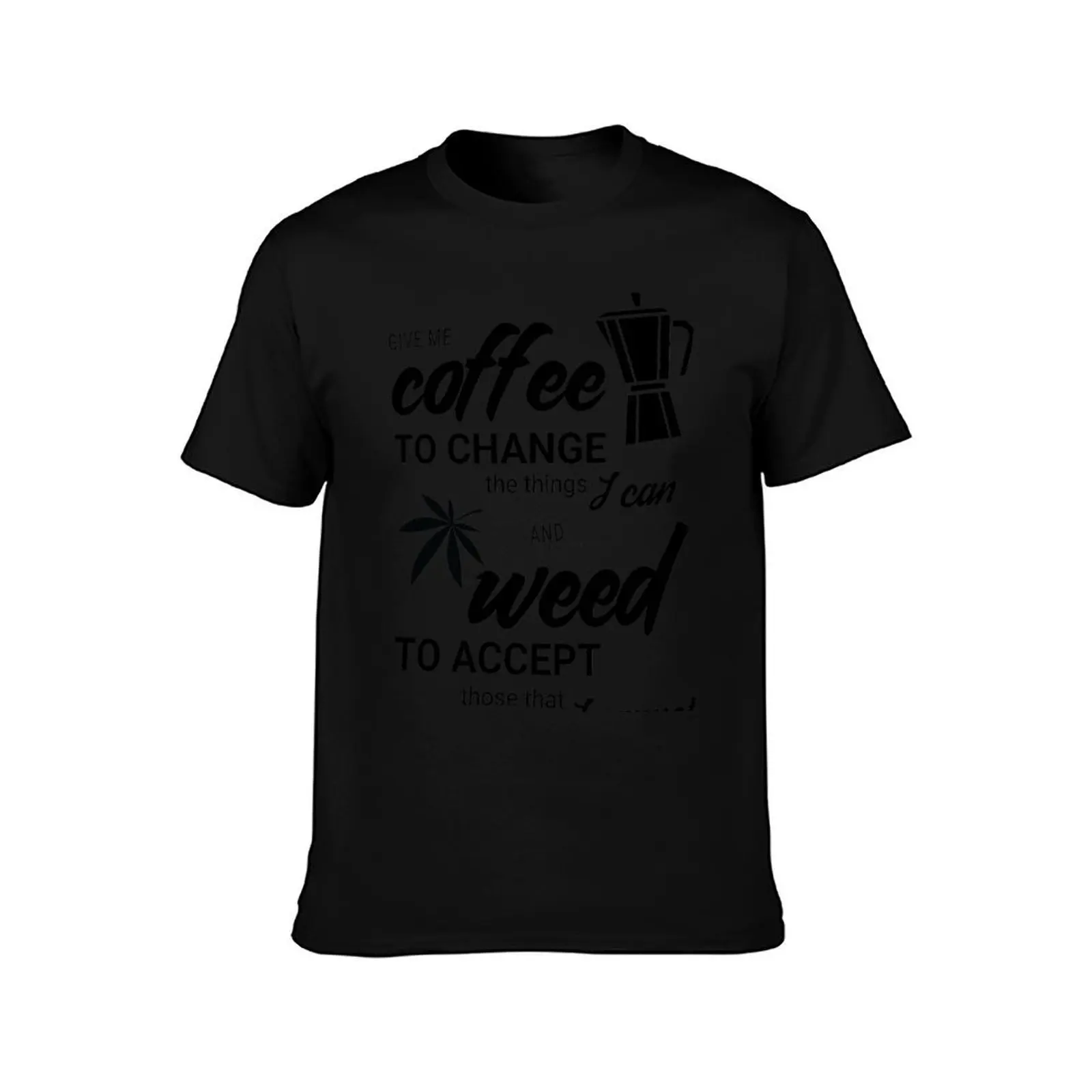 Coffee to change weed to accept T-Shirt Christmas Casual Short Sleeve Top T-Shirt
