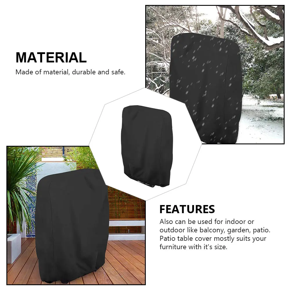 

Patio Dust Cover Waterproof 210 Oxford Cloth Garden Furniture Protector Black Lawn Chair Table Folding Outdoor