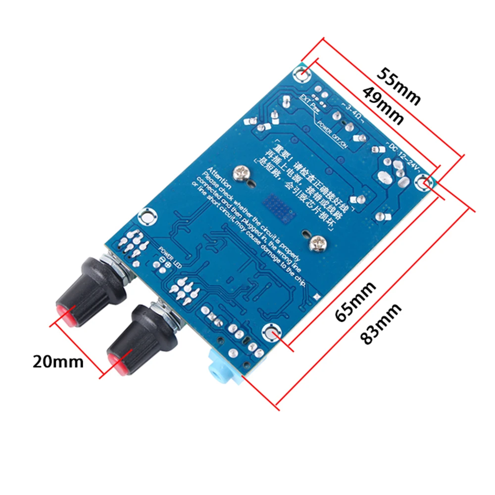 100W Subwoofer Amplifier Board TPA3116 High Power DC 12-24V Single Channel Audio Digital Power Amplifier Module TPA3116D2