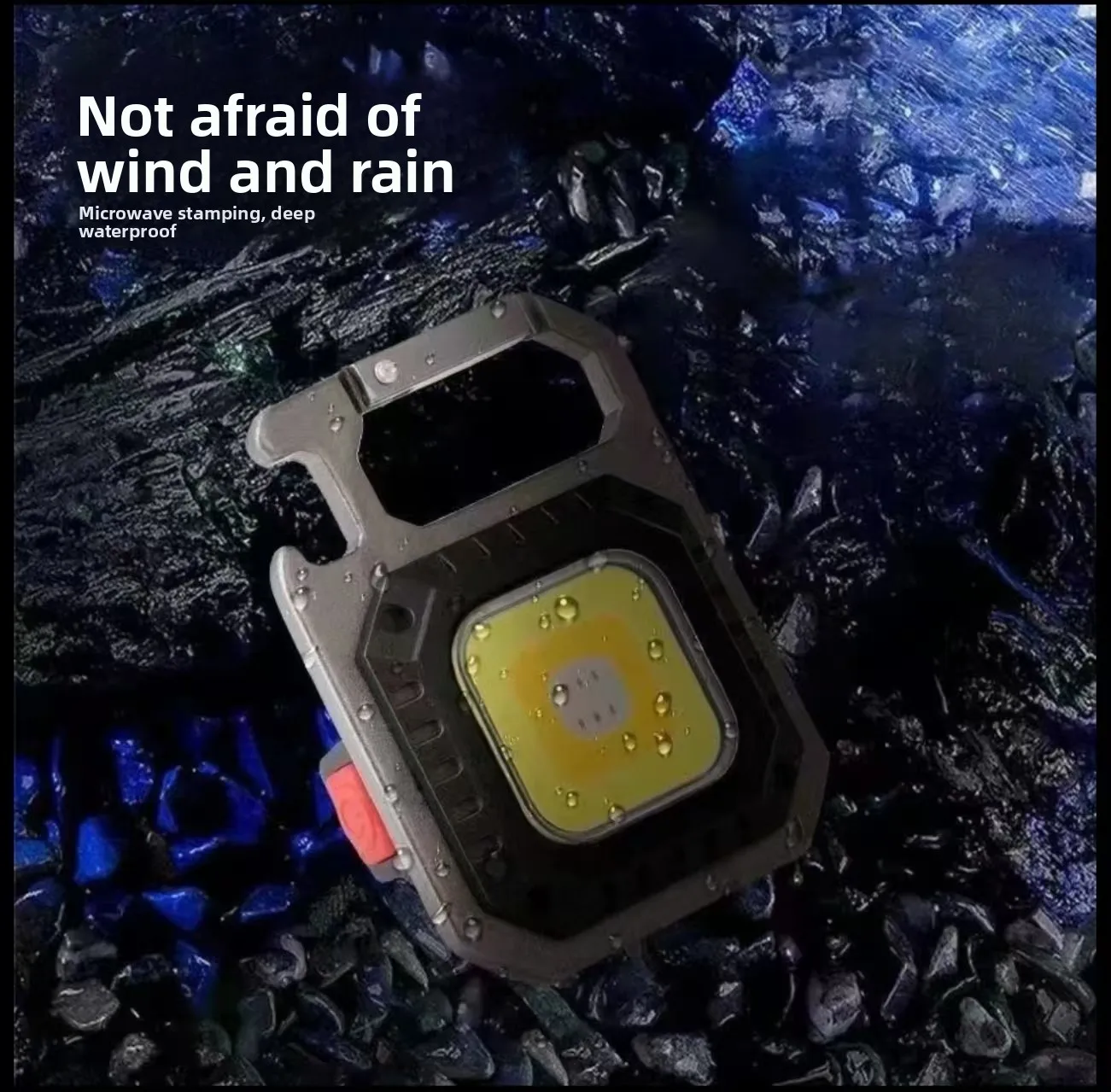 Mini LED Flashlight Portable Keychain Work Light Rechargeable Outdoor Camping Light Pocket Wrench Screwdriver Safety Hammer Lamp