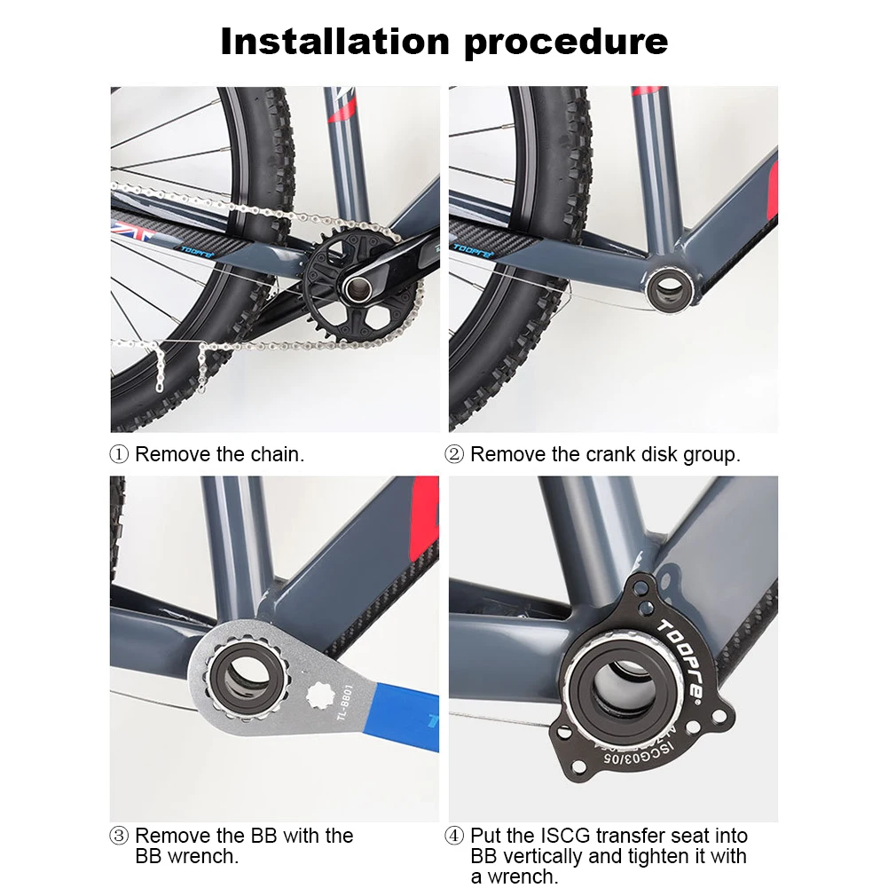 MTB Mountain Bike Chain Guide with Screws BB Adapter Bottom Bracket Plate Conversion for ISCG03 ISCG05 Bottom Bracket