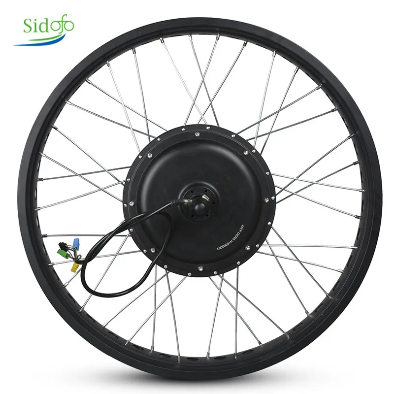 Electric Fat Bike Motor Wheel 72V 3000W Rear Motor Wheel 20IN 26IN Snow Bike Hub Motor EBike Conversion Kit Parts 55-70KM/H