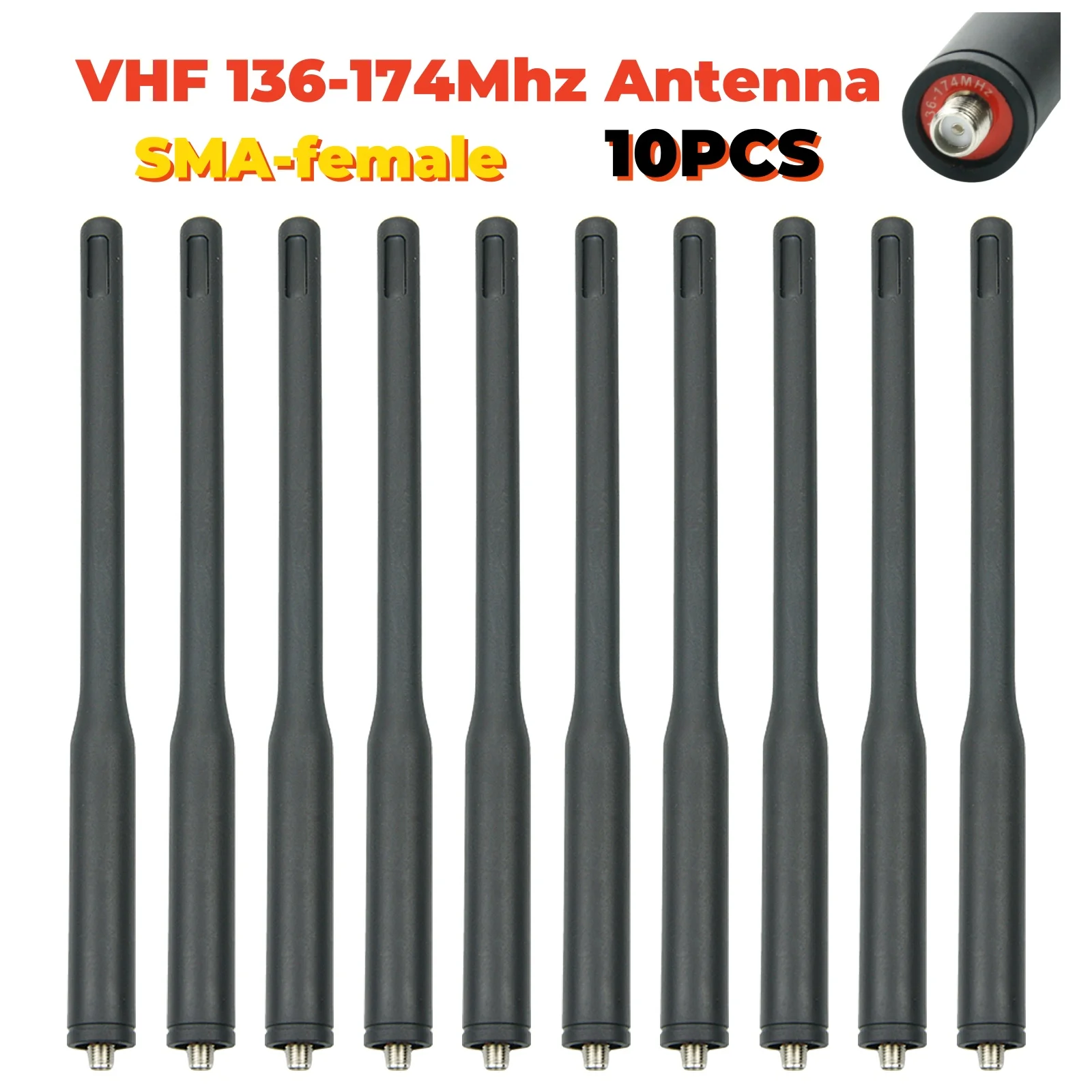 10PCS 20.5cm Long Antenna VHF 136-174Mhz Antenna for Hytera HYT PD780 PD785 PD782 PD786 PD700 PD560 PD565 PD566 PD562 TC610