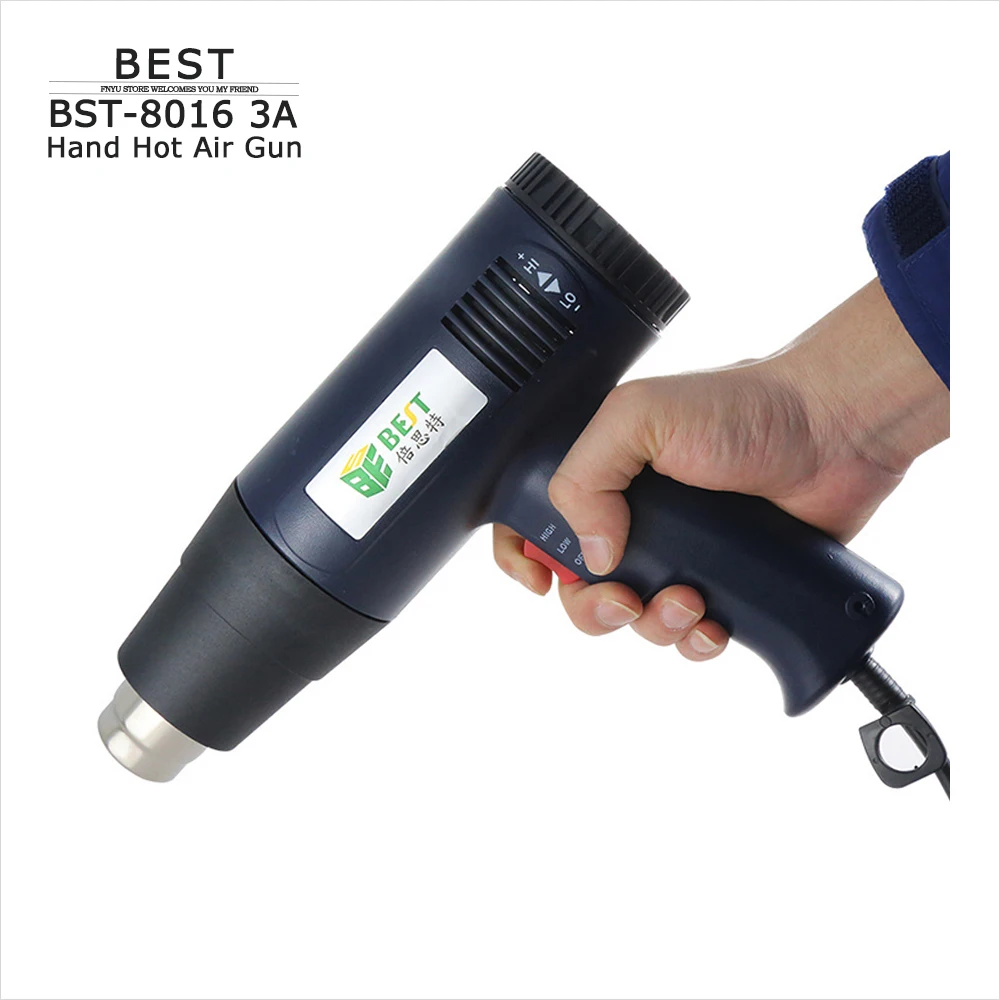 

BST-8016 3A Handheld Heat Gun 1600W Electric Heating Blower BST-3A Adjustable Temperature Welding Softening Baking Tool