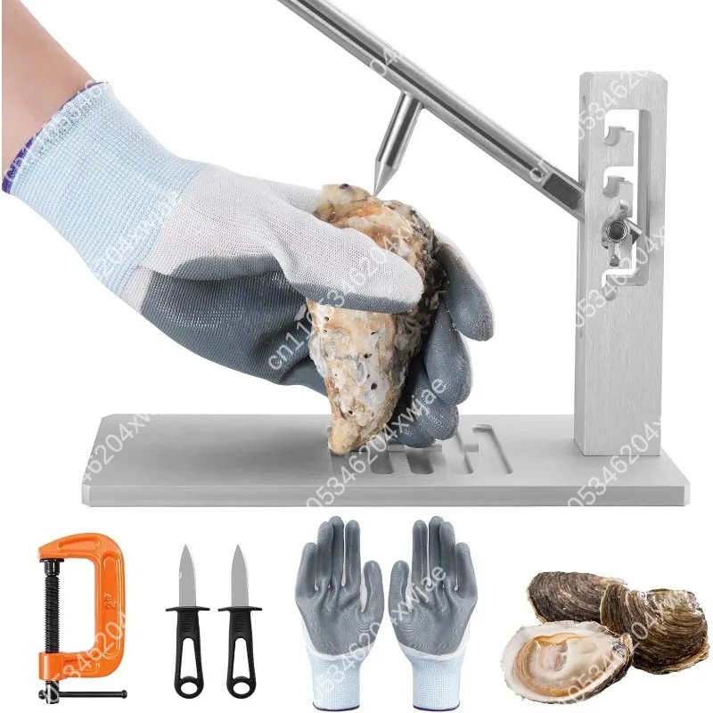 Heavy Duty Professional Oyster Knife Stainless Steel Shucker for Seafood Restaurant and BBQ Kitchen