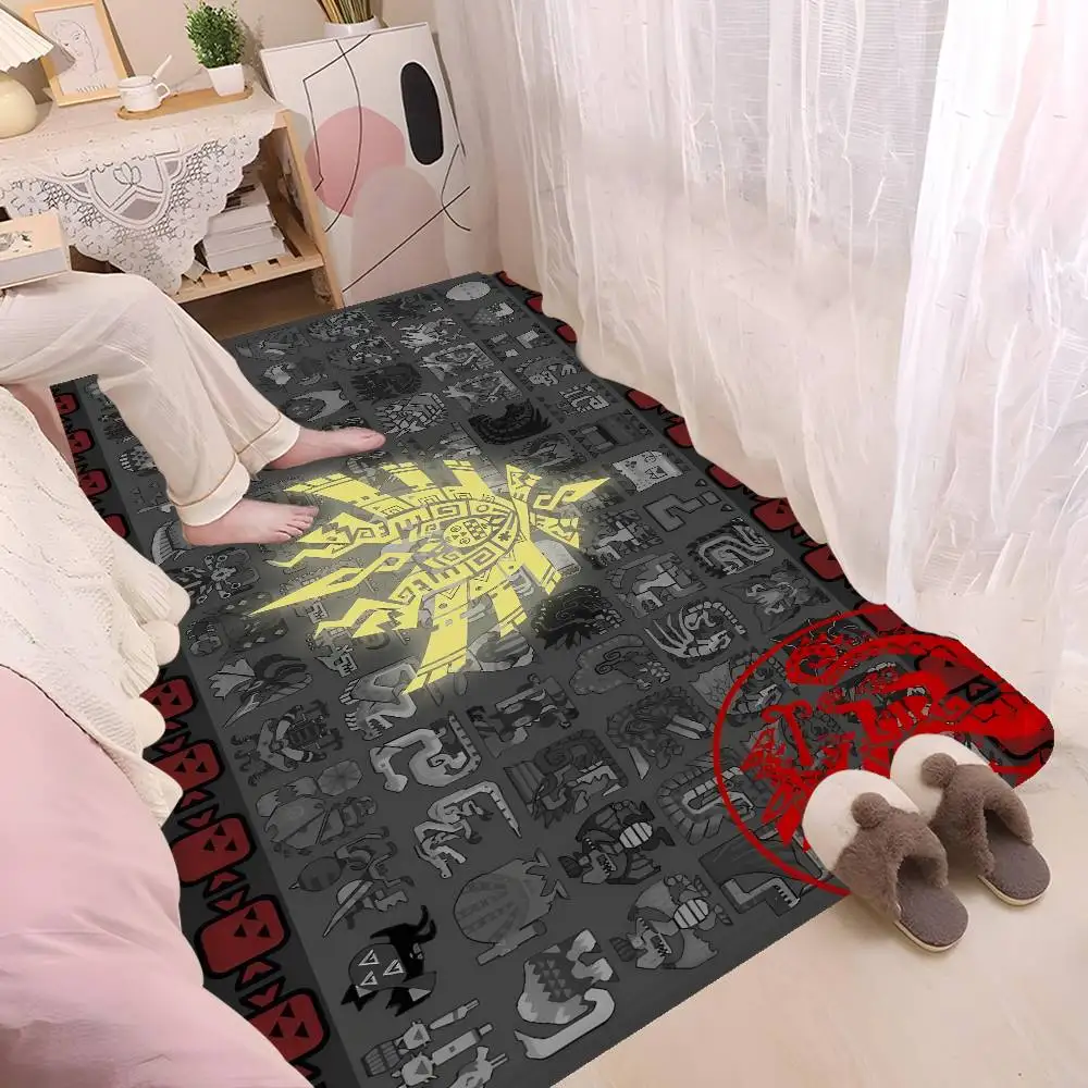 Monster Hunter Fashion Door Mat Washable Non-Slip Living Room Sofa Chairs Area Mat Kitchen Bedside Area Rugs