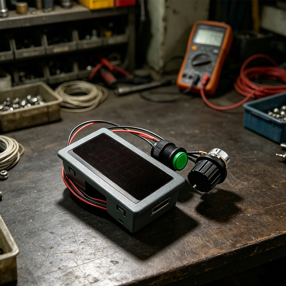 DC Motor Velocity Control Unit Featuring Digital Display and Smooth For pwm-Based Adjustment Multiple Voltages