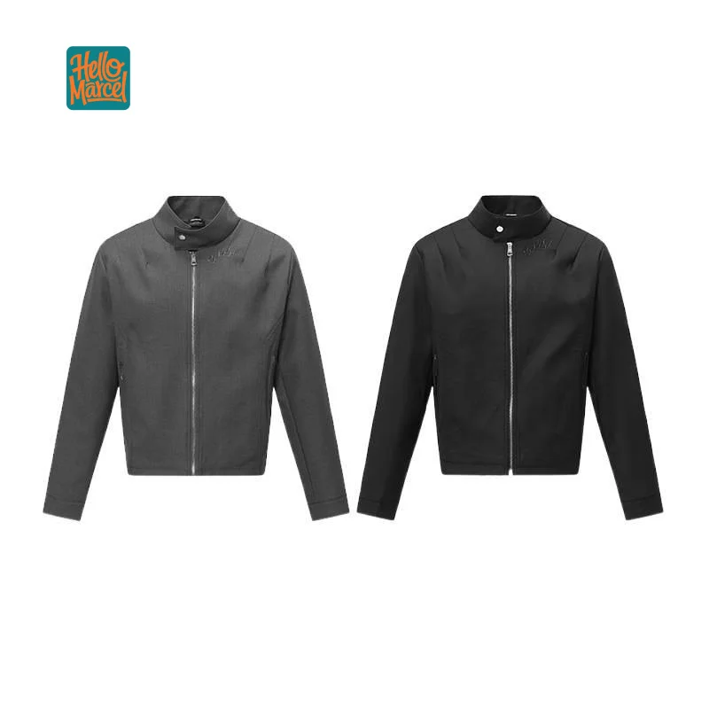 

HELLOMARCEL, размер ЕС, США, высококачественная универсальная куртка большого размера Cleanfit, осенняя мужская уличная куртка Y2K с отложным воротником