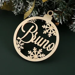 Custom Christmas Tree Baubles Christmas Tree Decor Personalized Ornament Laser Cut Names Christmas Custom Gift Tags Name Decor