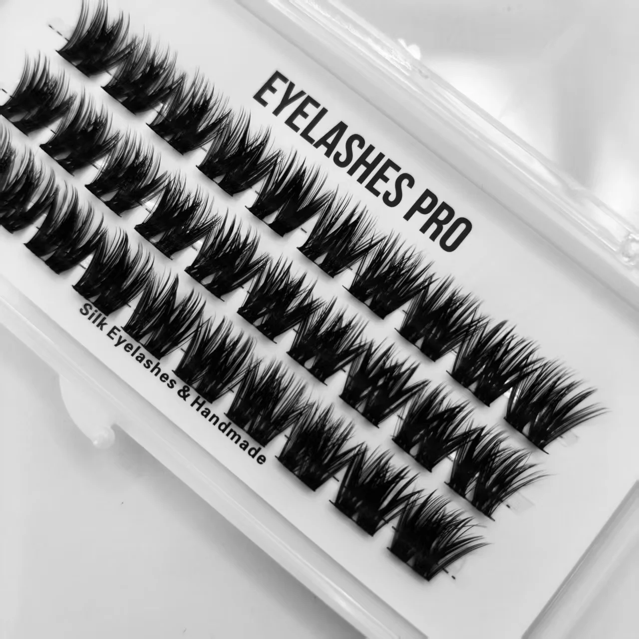 Z032 DIY Hand Made Eyelash Extension Segmented Flase Lashes  Lash Bundles Soft Ribbon Strip Eyelashes Makeup Lashes NEW