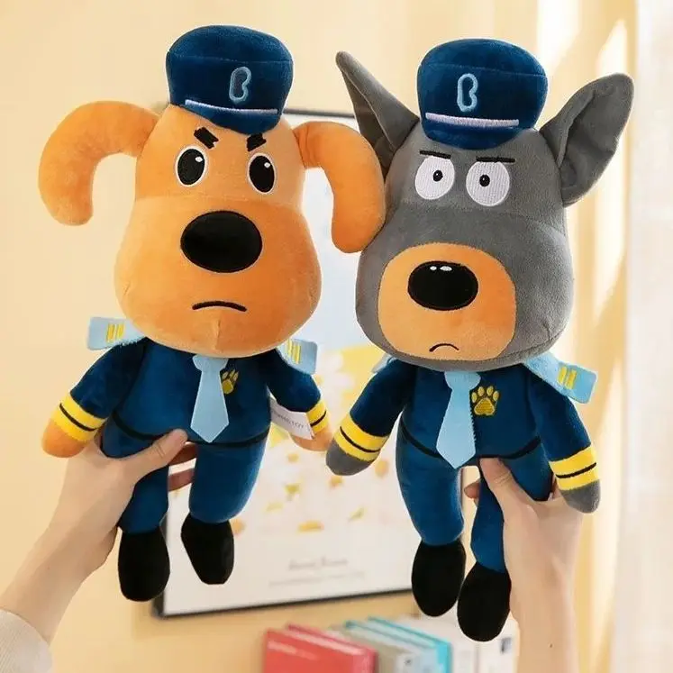 1pc30cm شريف لابرادور الكلب ألعاب من نسيج مخملي دمية أنيمي الأمن الرقيب لابرادور وولف الكلب أفخم محشوة اللعب هدايا عيد الميلاد عيد الميلاد