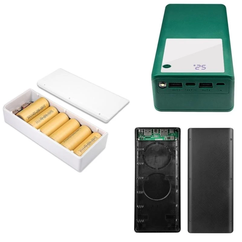 Ультра -более высокая мощность мощности банк DIY Box 4Output Fast Port с аварийным освещением Case M76A