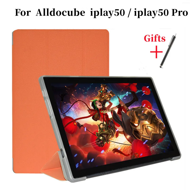 

Ultra Thin Three Fold Stand Case For Alldocube iplay50 10.4inch Tablet Soft TPU Drop Resistance Cover For iplay50pro New Tablet