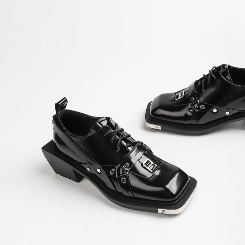 

Punk Style Women's Shoes Fashion Britain Platform Derby Shoes for Woman Exquisite Lace Casual Shoe Designer Shoes Zapatos Mujer